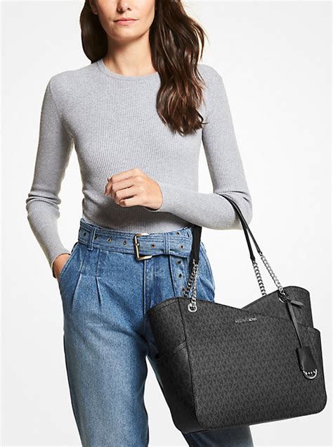 michael kors outlet jet set travel large logo tote bag|michael kors jet set saffiano.